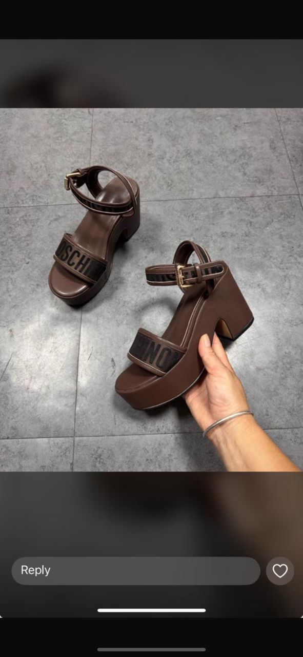 Brown moschino sandals